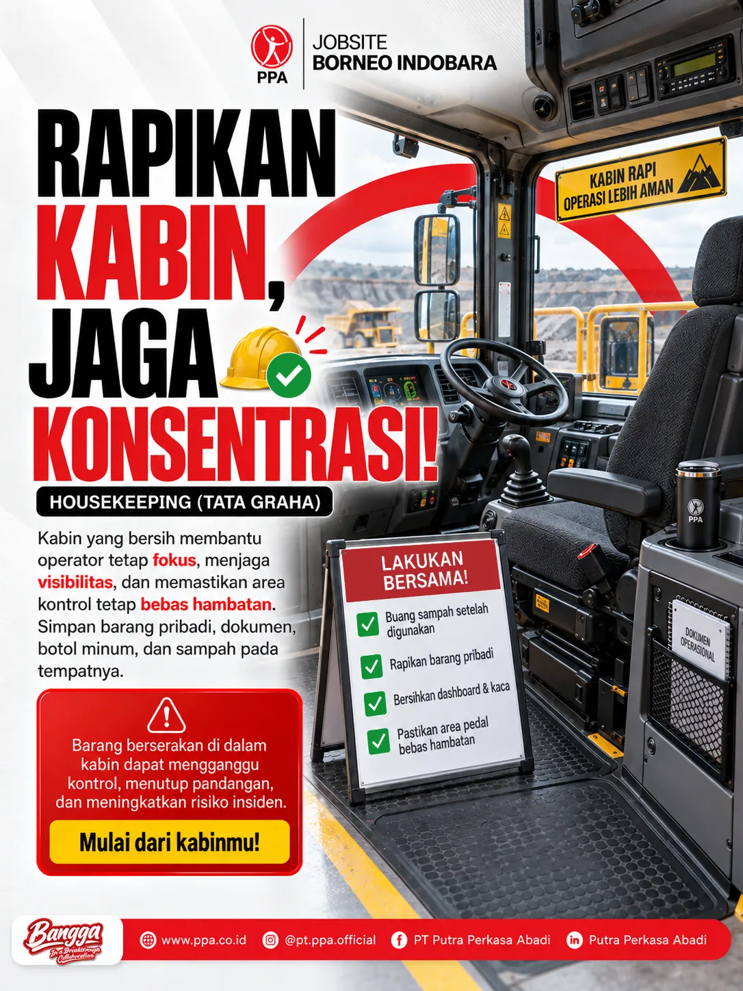 Rapikan Kabin, Jaga Konsentrasi: Housekeeping Dimulai dari Area Kerja Operator